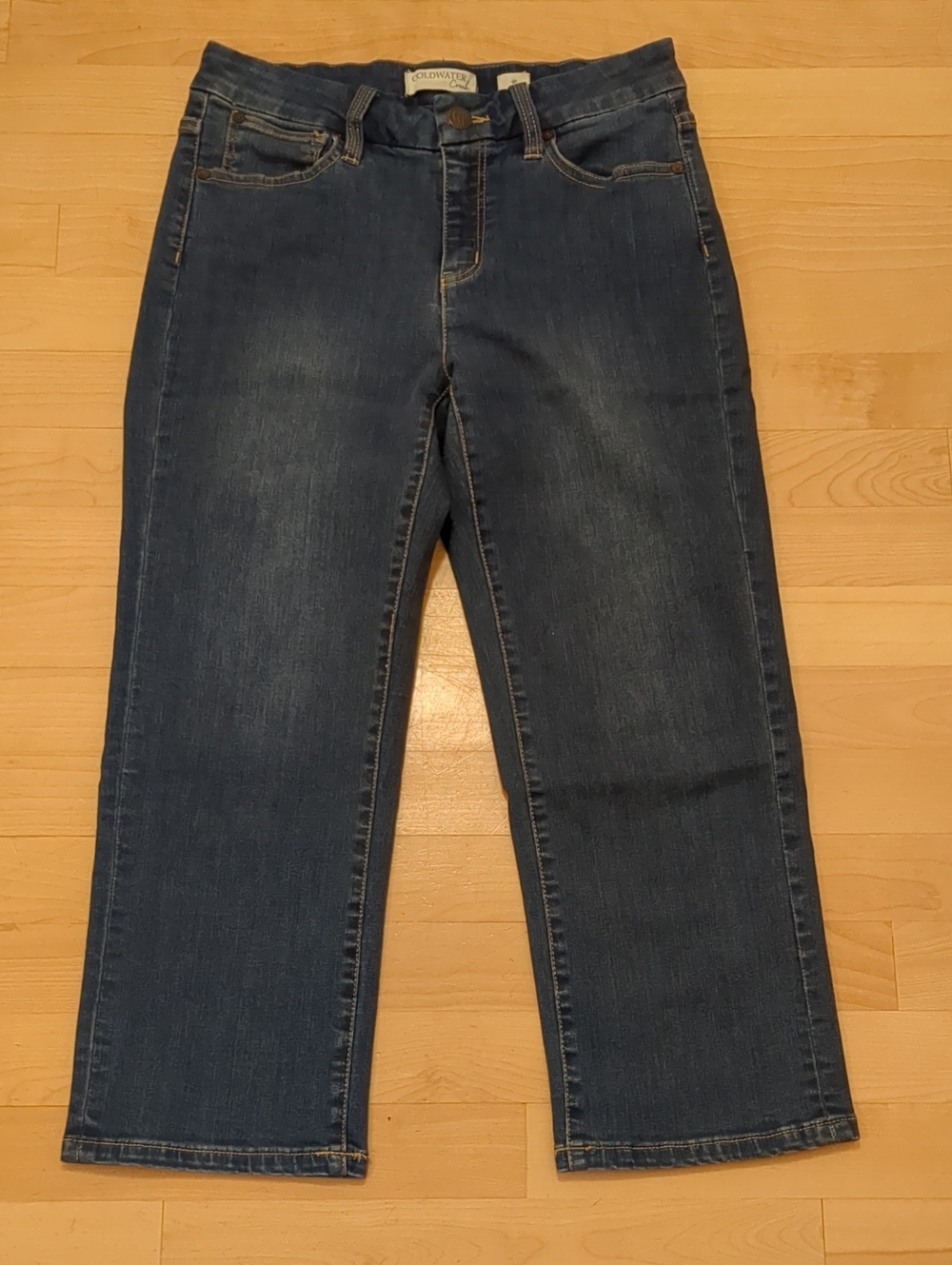 Coldwater Creek 8 1/2 In Rise Cropped Straight Jean Medium Wash 4P